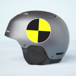 Crash Test Dummy Vinyl Aufkleber   schwarz und gel