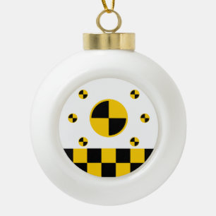 Crash Test Markers Graphics Keramik Kugel-Ornament