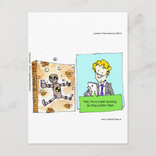 Crash Text Dummy Funny Postkarte