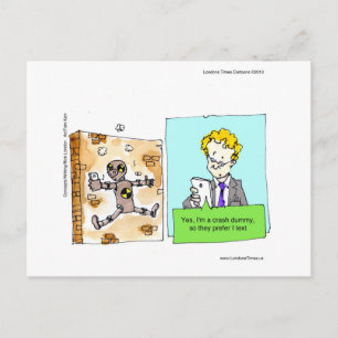 Crash Text Dummy Funny Postkarte
