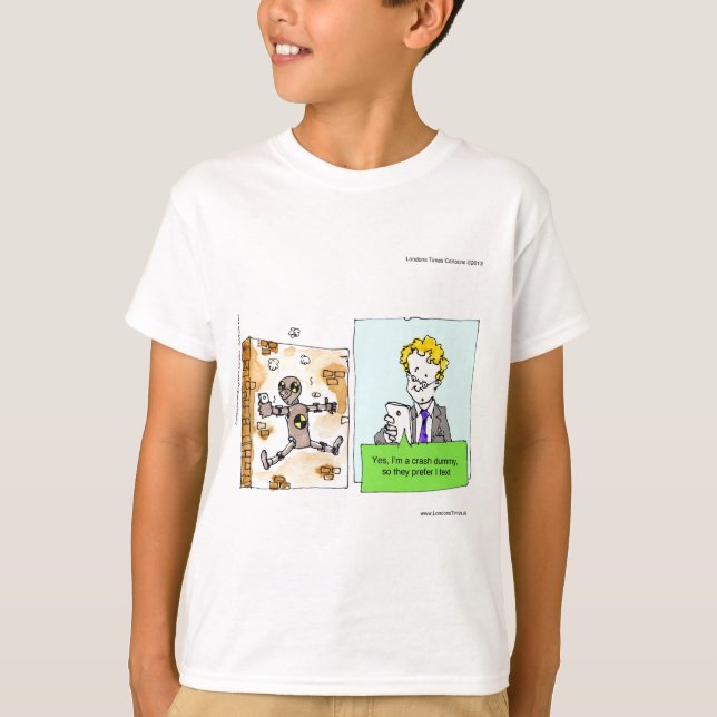 Crash Text Dummy Funny T-Shirt (Vorderseite)