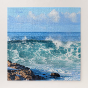 Crashing Ocean Waves in Hawaii - 20x20 Inch Puzzle