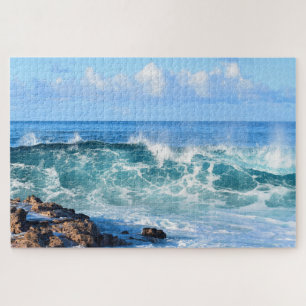Crashing Ocean Waves in Hawaii - 20x30 Inch Puzzle