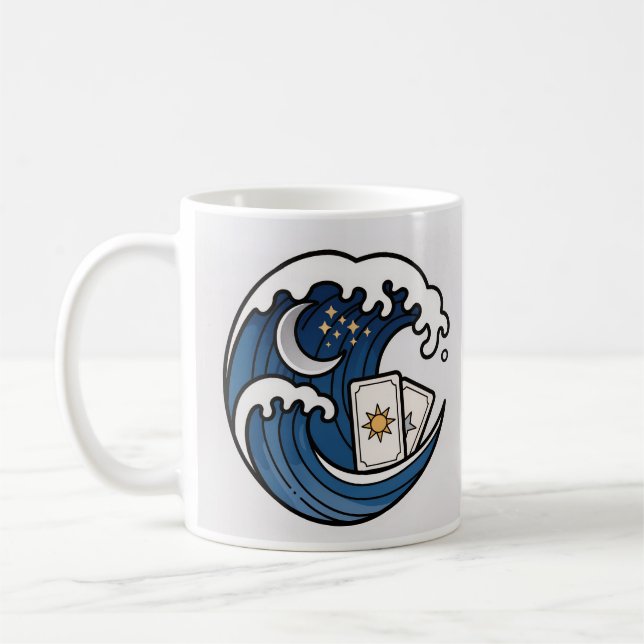 Crashing Waves&Tarot Cards Kaffeetasse (Links)