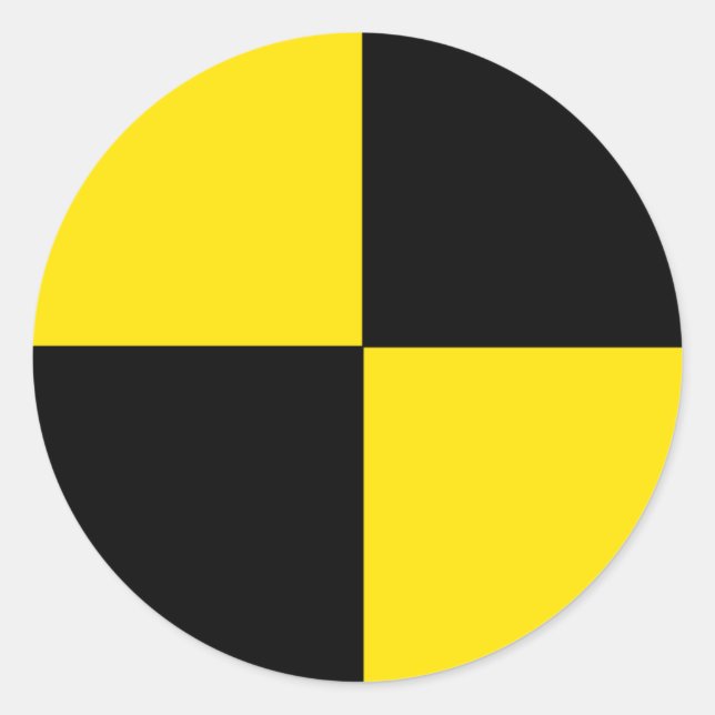 Crashtest-Aufkleber Runder Aufkleber (Vorderseite)