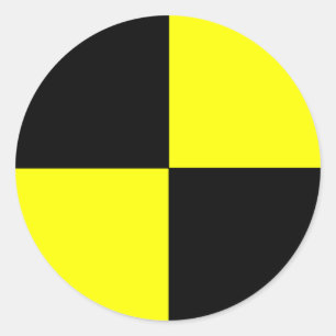 Crashtest-Dummy Runder Aufkleber