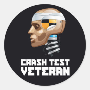 Crashtest-Veteran Runder Aufkleber