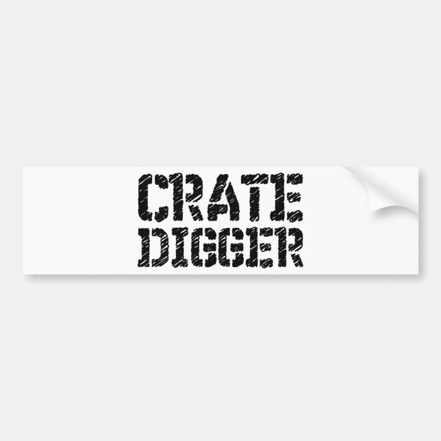Crate Digger Autoaufkleber (Vorne)