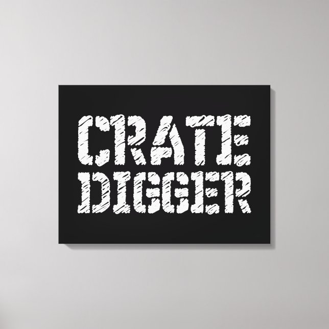 Crate Digger Leinwanddruck (Vorderseite)