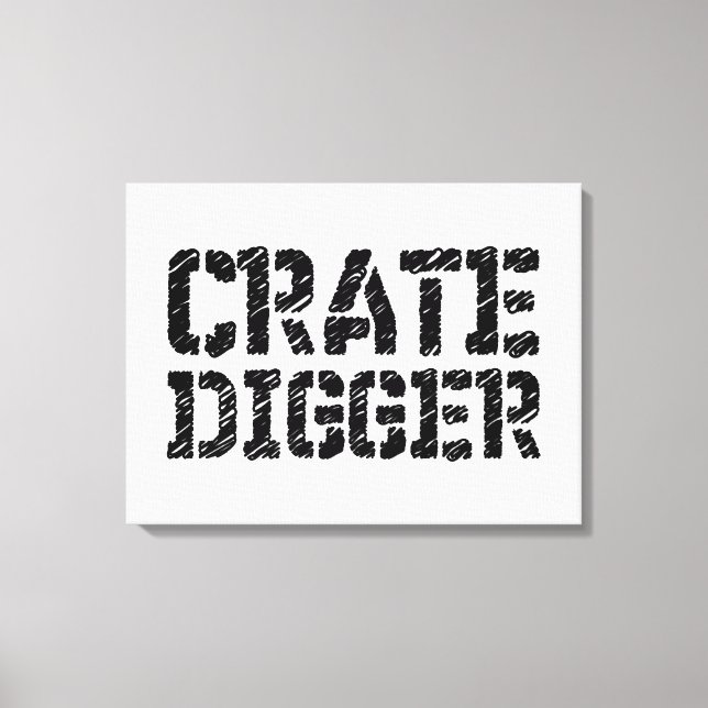 Crate Digger Leinwanddruck (Vorderseite)