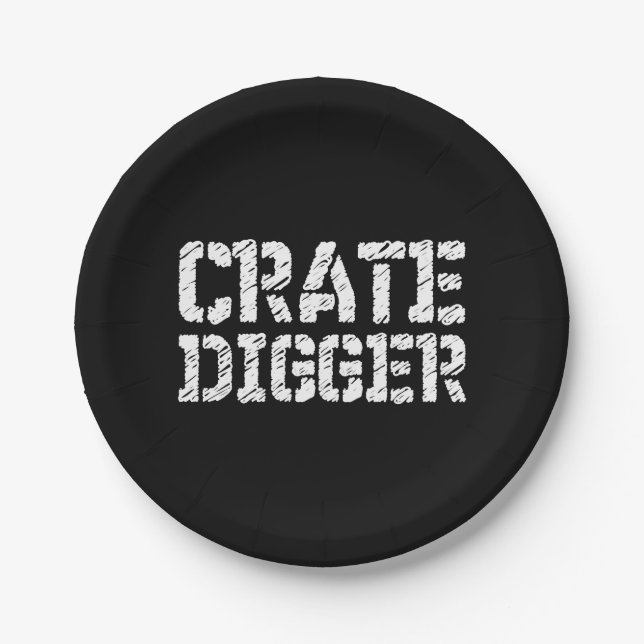 Crate Digger Pappteller (Vorderseite)