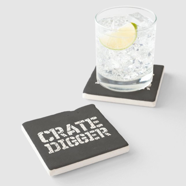 Crate Digger Steinuntersetzer (Seitenansicht)