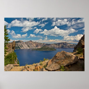 Crater Lake and Wizard Island, Crater Lake Poster