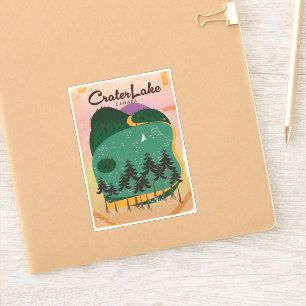 Crater Lake Kanada Reiseplakat Aufkleber