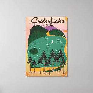 Crater Lake Kanada Reiseplakat Leinwanddruck