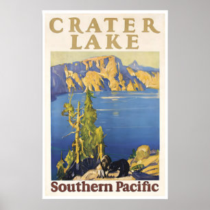 Crater Lake Kunst Nationalparks Poster Süd