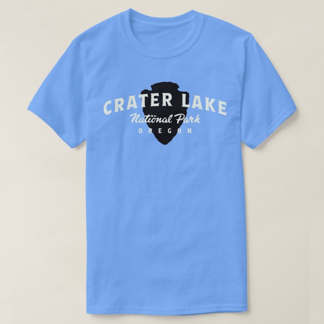 Crater Lake National Park Argetext Tan T-Shirt (Design vorne)