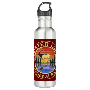 Crater Lake National Park Elch Edelstahlflasche