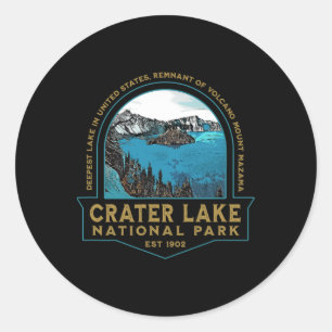 Crater Lake National Park Oregon Mount Mazama Wand Runder Aufkleber