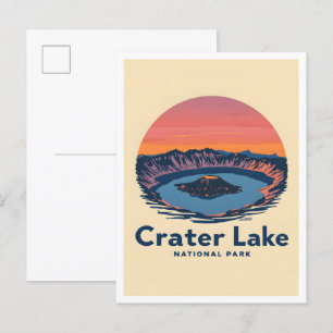 Crater Lake National Park Oregon USA Travel Postkarte