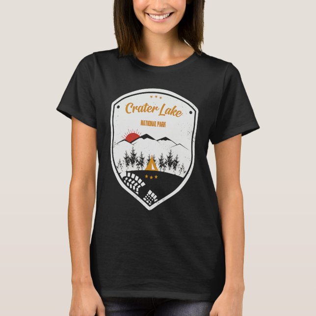 Crater Lake  National Park Retro Souvenir T-Shirt (Vorderseite)
