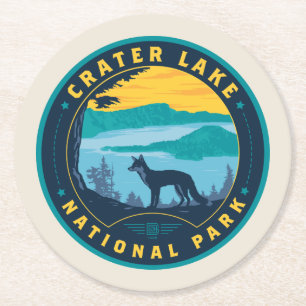 Crater Lake National Park Runder Pappuntersetzer
