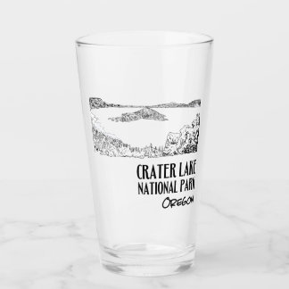 Crater-Lake-Nationalpark-Kunstillustration Glas