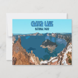 Crater Lake Nationalpark Oregon Vintage-Flatcard