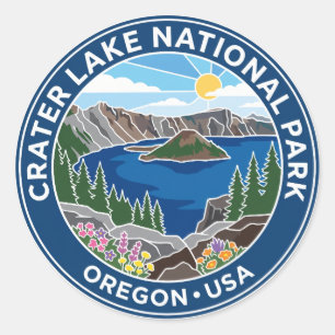Crater-Lake-Nationalpark USA Runder Aufkleber