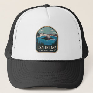 Crater-Lake-Nationalpark Vintage-Abzeichen Truckerkappe