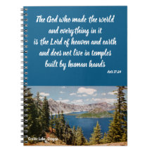 Crater Lake Oregon Christliches Notebook