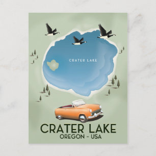 Crater Lake Oregon Reisekartenposter Postkarte