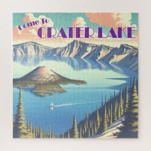 Crater Lake Vintage Poster Puzzle