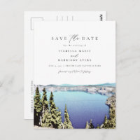 CRATER LAKE Zielort Save the Date Postkarte