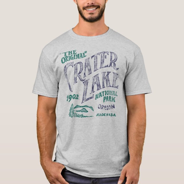 Crater See-Nationalpark-Vorlagen-T-Shirt T-Shirt (Vorderseite)