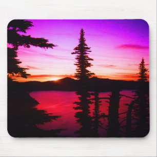 Crater See-Sonnenuntergang Mousepad