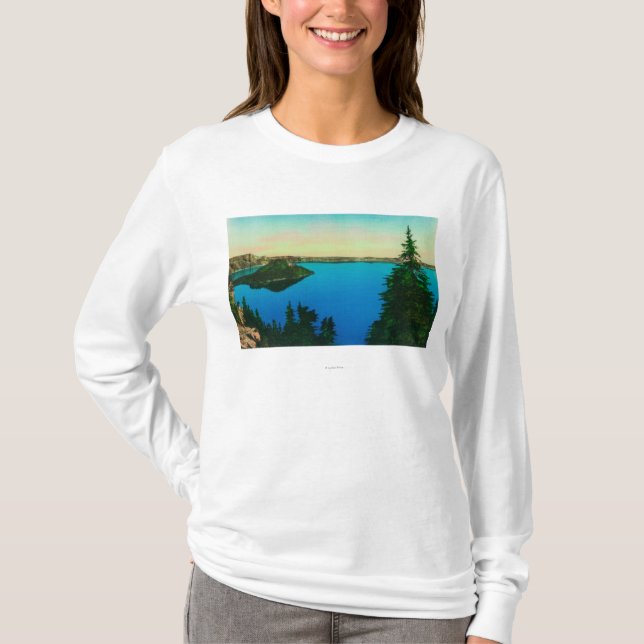 Crater See-und Zauberer-Insel-Ansicht T-Shirt (Vorderseite)