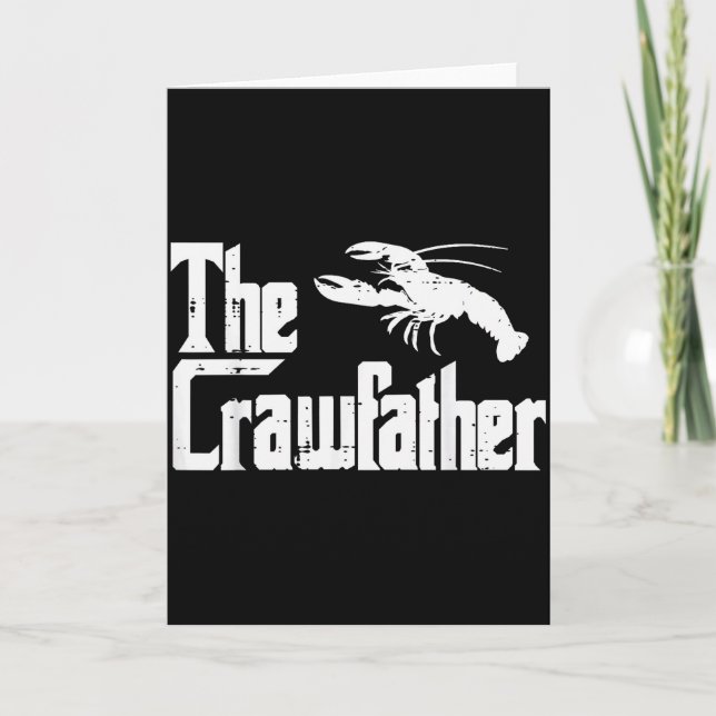 Crawfihe Crawfather Funny Crayfish Parody Dad Papa Karte (Vorderseite)