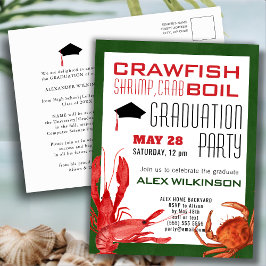 Crawfish Abschluss Meeresfrüchte Party Einladung Postkarte