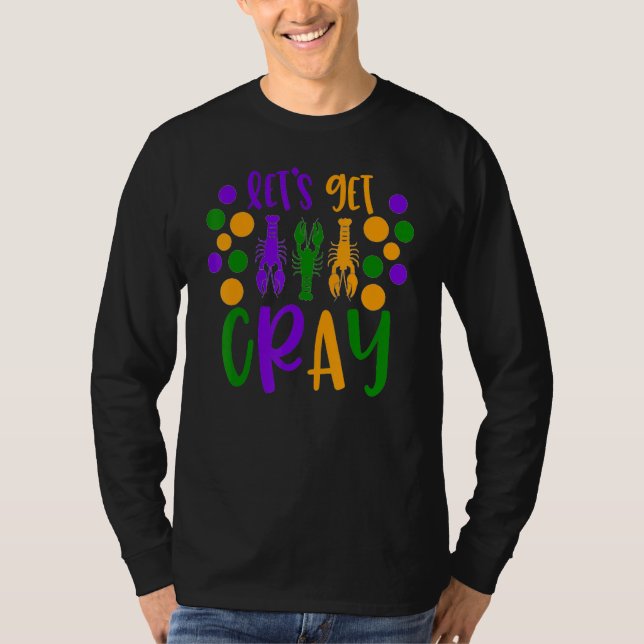 Crawfish Beer Mardi Gras Parade Party Masquera N T-Shirt (Vorderseite)