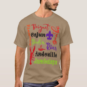 Crawfish Beignet Gumbo Jambalaya U-Bahn Bayou Funn T-Shirt