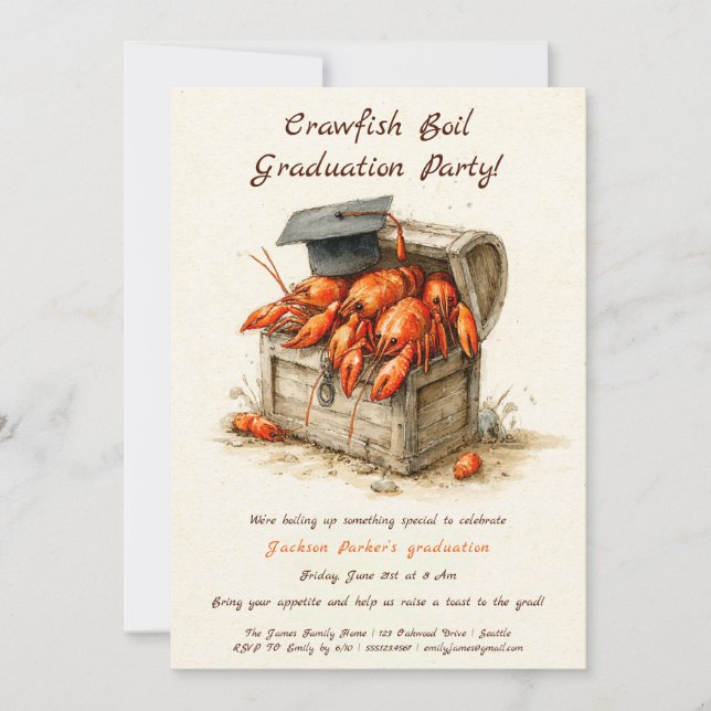 Crawfish Boil-Abschlussfeier | Southern Style  Einladung (Vorderseite)