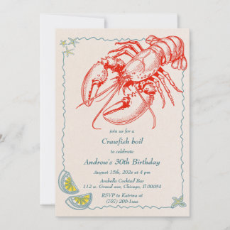 Crawfish Boil Birthday Einladung Vorlage