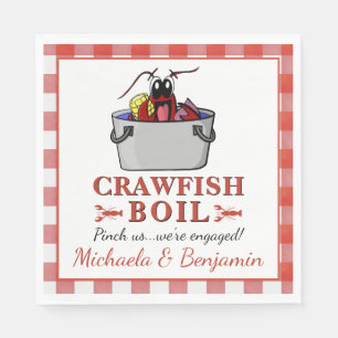 Crawfish Boil Couples Showingparty Serviette