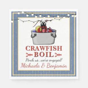 Crawfish Boil Couples Showingparty Serviette