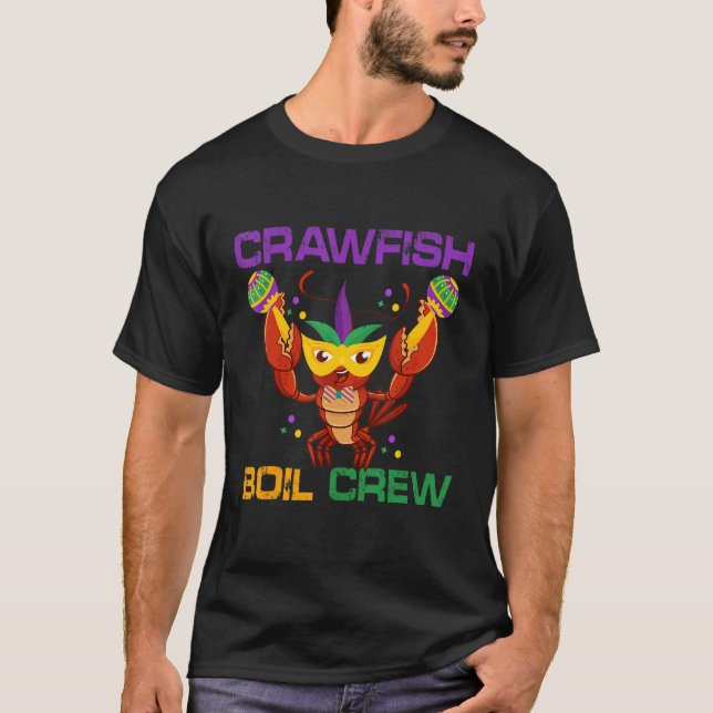 Crawfish Boil Crew Happy Mardi Gras Outfit Western T-Shirt (Vorderseite)
