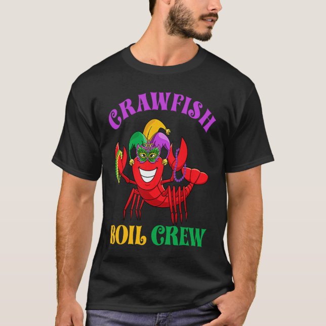 Crawfish Boil Crew  Mardi Gras Carnival New Orlean T-Shirt (Vorderseite)