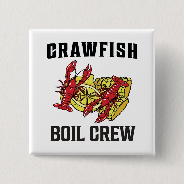 Crawfish Boil Crew T - Shirt Button (Vorderseite)
