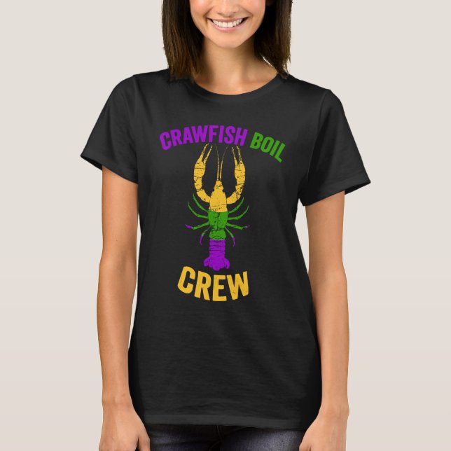 Crawfish Boil Crew Tee Lobster Crayfish Mardi Gras (Vorderseite)