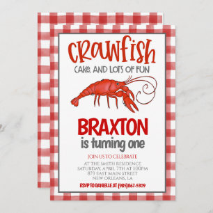 Crawfish Boil Einladung zum ersten Geburtstag